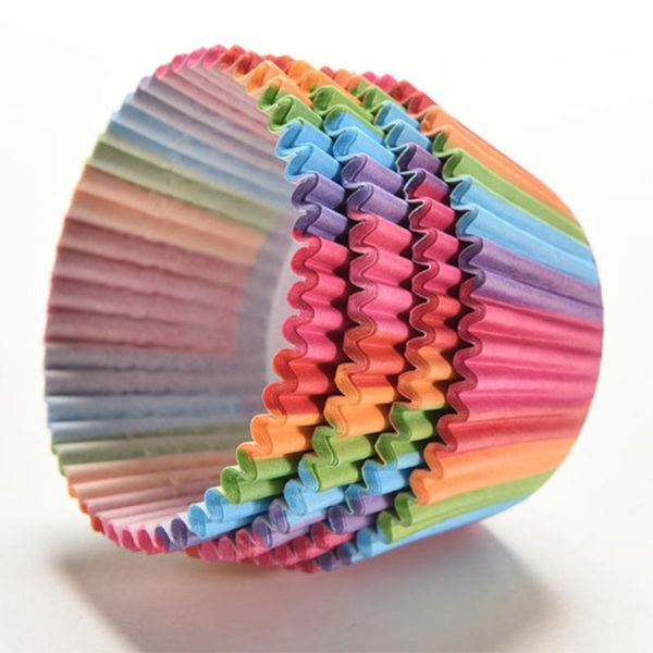 disposable cups & straws 100pcs cake paper cup rainbow muffin cases cupcake mold oilproof liner baking kitchen cooking decorating tools
disposable cups & straws 100pcs cake paper cup rainbow muffin cases cupcake mold oilproof liner baking kitchen cooking decorating tools