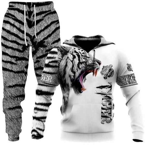 animal 3d tiger printed men hoodies pants casual hooded sweatshirt sweatpants tracksuits 2pc set autumm and winter sport suit 211220, Gray
animal 3d tiger printed men hoodies pants casual hooded sweatshirt sweatpants tracksuits 2pc set autumm and winter sport suit 211220, Gray