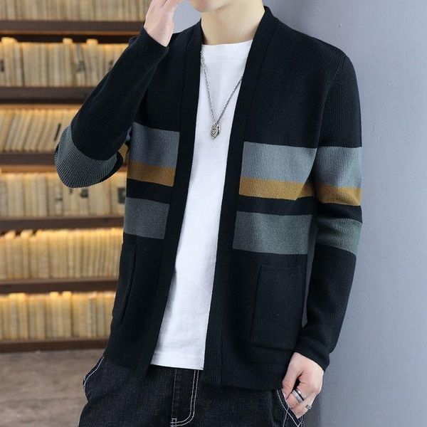 men's sweaters clothing knitted sweater loose v-neck single-breasted color contrast cardigan coat 2021 autumn y324, White;black
men's sweaters clothing knitted sweater loose v-neck single-breasted color contrast cardigan coat 2021 autumn y324, White;black