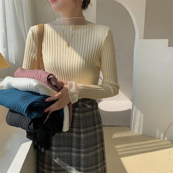 women's sweaters patchwork long-sleeve shirt ribbed blouse 2021 spring black casual lean basic t-shirt white, White;black
women's sweaters patchwork long-sleeve shirt ribbed blouse 2021 spring black casual lean basic t-shirt white, White;black