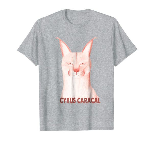 cyrus caracal tee shirt, White;black