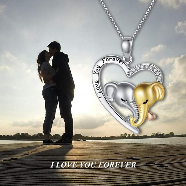 pendant necklaces lover elephant for women fashion creative heart necklace i love you forever jewelry gift, Silver
pendant necklaces lover elephant for women fashion creative heart necklace i love you forever jewelry gift, Silver