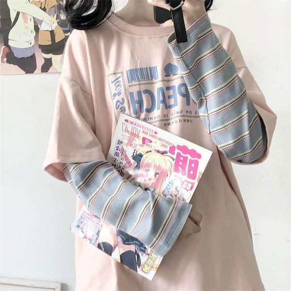 fake two-piece tshirt women t shrit spring/autumn students loose thin korean long-sleeved harajuku shirt cartoon tshirts women's t-shir, White
fake two-piece tshirt women t shrit spring/autumn students loose thin korean long-sleeved harajuku shirt cartoon tshirts women's t-shir, White