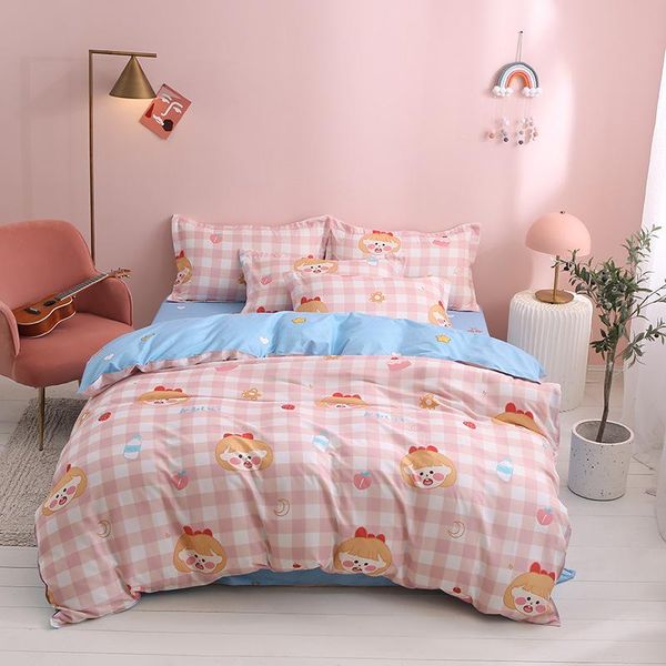 bedding sets duvet cover set 4 pieces pink grid girl pattern bedclothes include bed sheet pillowcase comforter for kids/oceania
bedding sets duvet cover set 4 pieces pink grid girl pattern bedclothes include bed sheet pillowcase comforter for kids/oceania