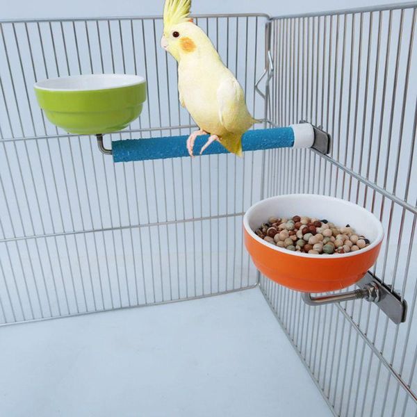other bird supplies parrot feeding bowl feeders cage food water container with perch c42
other bird supplies parrot feeding bowl feeders cage food water container with perch c42