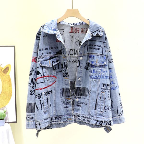 women's jackets jaqueta jeans feminina bordada plus size, casaco azul harajuku de primavera e outono com letras, estilo single-breasted, Black;brown
women's jackets jaqueta jeans feminina bordada plus size, casaco azul harajuku de primavera e outono com letras, estilo single-breasted, Black;brown