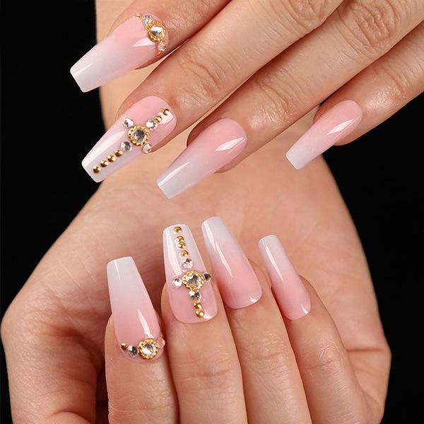 nail art kits 24pcs/box full cover long round press on nails pink dripping shape heart bride tips wearable fake with glue for girls
nail art kits 24pcs/box full cover long round press on nails pink dripping shape heart bride tips wearable fake with glue for girls