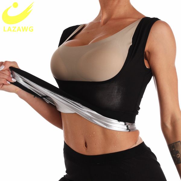 lazawg sweat sauna shirt neoprene women body shaper weight loss workout waist trainer vest slimming fat burner tank top, Black;white
lazawg sweat sauna shirt neoprene women body shaper weight loss workout waist trainer vest slimming fat burner tank top, Black;white