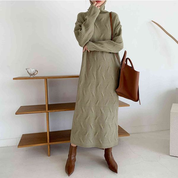 casual dresses stylish thick turtleneck long twisted knitted jumper dress women winter warm loose straight sweater vestidos femme n2mn, Black;gray
casual dresses stylish thick turtleneck long twisted knitted jumper dress women winter warm loose straight sweater vestidos femme n2mn, Black;gray