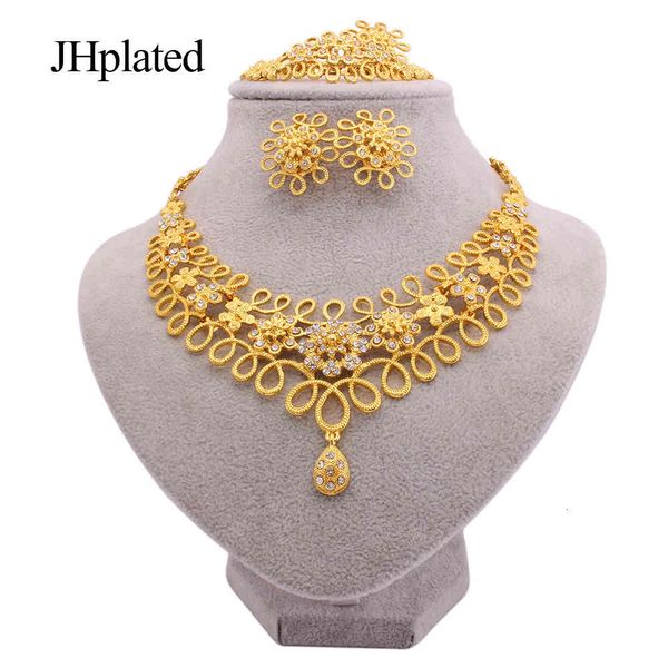 jewelry sets folwers necklaces set of earrings bracelets gold plated s african bridal gifts necklace ring jewellery for women, Black
jewelry sets folwers necklaces set of earrings bracelets gold plated s african bridal gifts necklace ring jewellery for women, Black