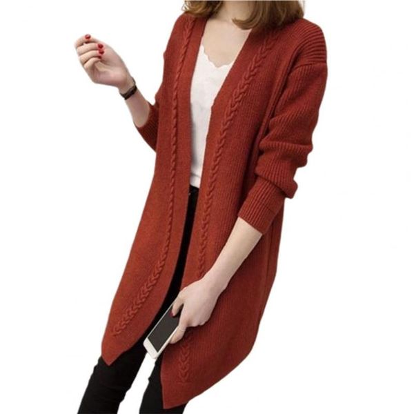 women's knits & tees long sleeve mid-length women cardigan autumn winter cold resistant solid color twist edge knitted coat outerwear, White
women's knits & tees long sleeve mid-length women cardigan autumn winter cold resistant solid color twist edge knitted coat outerwear, White