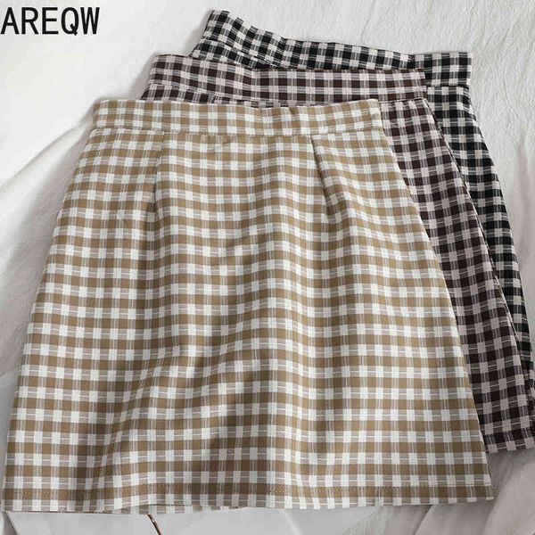 high waist hip skirt retro contrast plaid a-line spring and summer slim joker student short 210507, Black
high waist hip skirt retro contrast plaid a-line spring and summer slim joker student short 210507, Black