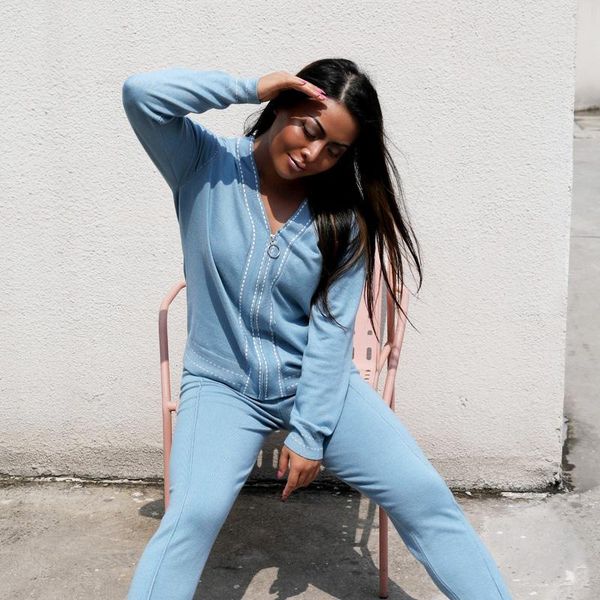 women's tracksuits women two piece casual suit zipper v-neck elastic band trousers line decoration sports style homewear polyester, Gray
women's tracksuits women two piece casual suit zipper v-neck elastic band trousers line decoration sports style homewear polyester, Gray