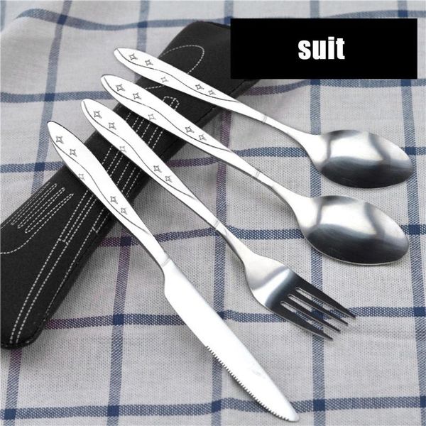 pcs stainless steel knifes fork spoon family travel camping cutlery eyeful portable tableware dinnerware sets
pcs stainless steel knifes fork spoon family travel camping cutlery eyeful portable tableware dinnerware sets