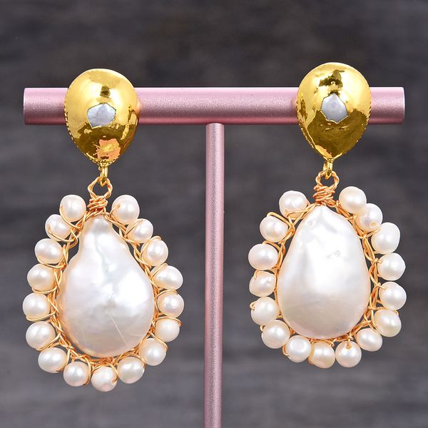 guaiguai jewelry teardrop natural white coin pearl round pearl gold plated filled dangle stud earrings for women real gems stone lady fashio, Silver
guaiguai jewelry teardrop natural white coin pearl round pearl gold plated filled dangle stud earrings for women real gems stone lady fashio, Silver