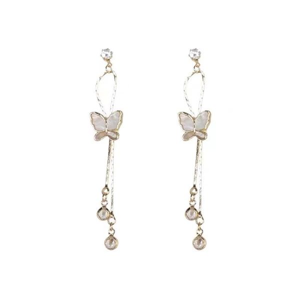 dangle & chandelier french retro butterfly tassel earrings female temperament simple and versatile long with diamonds exquisite jewelry, Silver
dangle & chandelier french retro butterfly tassel earrings female temperament simple and versatile long with diamonds exquisite jewelry, Silver