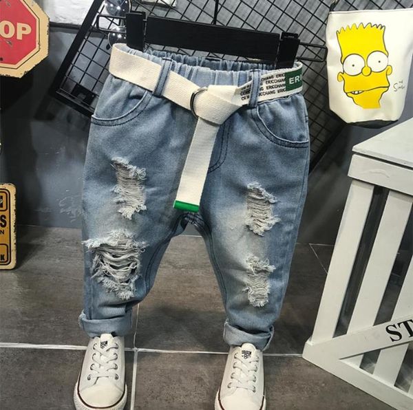 children's jeans 2021 spring and autumn products boys fashion wild hole kids trousers (without belt) 2-6year, Blue
children's jeans 2021 spring and autumn products boys fashion wild hole kids trousers (without belt) 2-6year, Blue