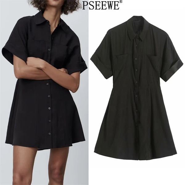black shirt short dresses summer woman fashion sleeve women casual pockets button up mini dress 210519, Black;gray
black shirt short dresses summer woman fashion sleeve women casual pockets button up mini dress 210519, Black;gray