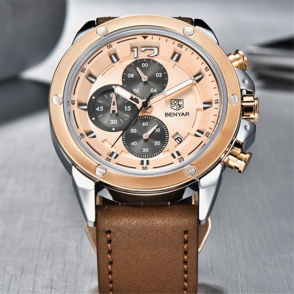 wristwatches benyar 2021 watch mens quartz multifunction sport chronograph waterproof men wrist reloj hombre, Slivery;brown
wristwatches benyar 2021 watch mens quartz multifunction sport chronograph waterproof men wrist reloj hombre, Slivery;brown