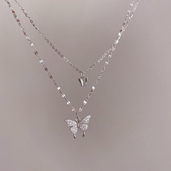 chokers korean style sparkling rhinestone butterfly double necklace simple design clavicle chain choker necklaces for women jewlery, Golden;silver
chokers korean style sparkling rhinestone butterfly double necklace simple design clavicle chain choker necklaces for women jewlery, Golden;silver