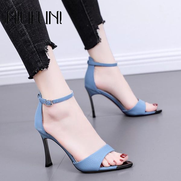 stiletto open toes hasp women's sandals pointed metal nightclub high heels simple pu iron heel shoes ladies, Black
stiletto open toes hasp women's sandals pointed metal nightclub high heels simple pu iron heel shoes ladies, Black