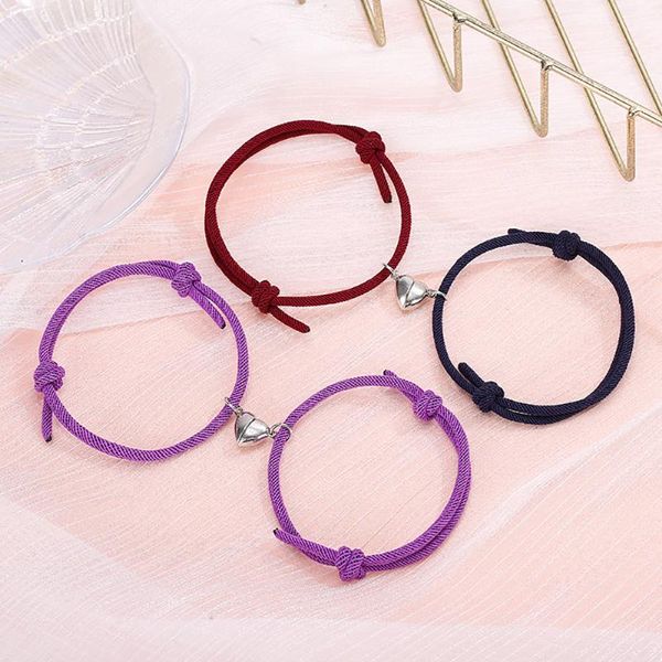 charm bracelets fashion love heart couple men's and women's adjustable magnet jewelry hand rope attracts each other, Golden;silver
charm bracelets fashion love heart couple men's and women's adjustable magnet jewelry hand rope attracts each other, Golden;silver
