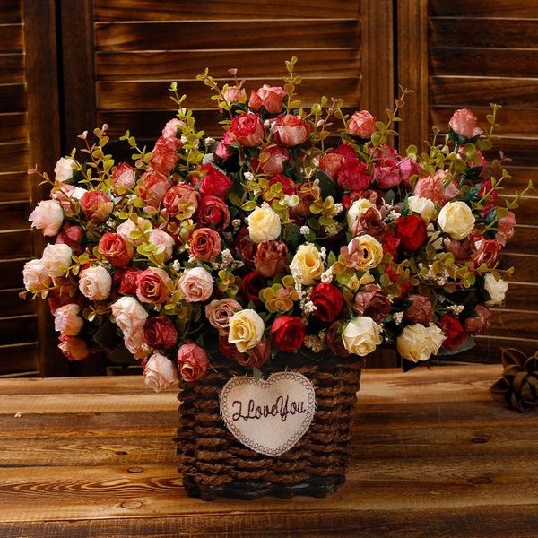 european vintage artificial silk tea rose flowers 6 head 4 small bud bouquet wedding home retro fake flower party diy decoration decorative
european vintage artificial silk tea rose flowers 6 head 4 small bud bouquet wedding home retro fake flower party diy decoration decorative
