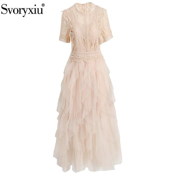 casual dresses svoryxiu 2021 elegant hollow out embroidery patchwork mesh long dress women's fashion autumn designer vestdios, Black;gray
casual dresses svoryxiu 2021 elegant hollow out embroidery patchwork mesh long dress women's fashion autumn designer vestdios, Black;gray