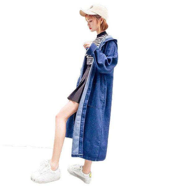 women's trench coats ladies denim jackets women 2021 outerwears oversized hooded long coat spring casual jeans chaquetas f341, Tan;black
women's trench coats ladies denim jackets women 2021 outerwears oversized hooded long coat spring casual jeans chaquetas f341, Tan;black