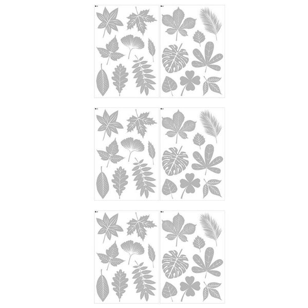 window stickers 3 sets/48pcs decorative clear leaf cling bird alert decal