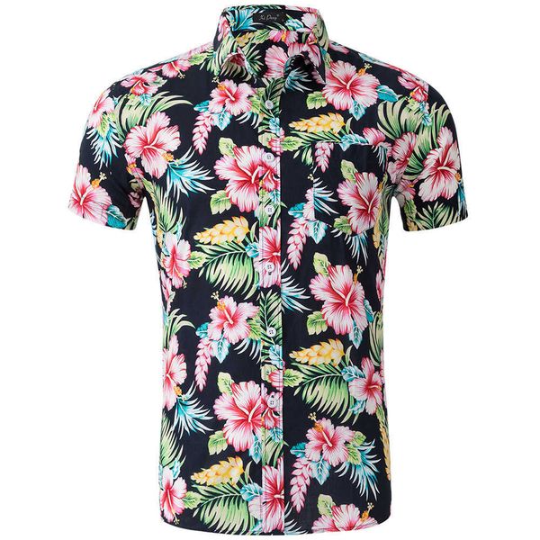 new hawaiian cotton printed men's short sleeve shirt size t-shirt, White;black
new hawaiian cotton printed men's short sleeve shirt size t-shirt, White;black