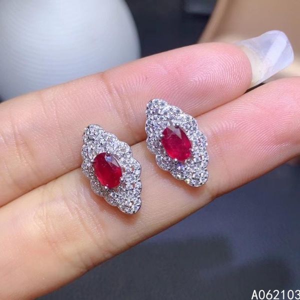 fine jewelry 925 sterling silver inlaid natural ruby women's luxury noble exquisite gem earrings stud support detectio, Golden;silver
fine jewelry 925 sterling silver inlaid natural ruby women's luxury noble exquisite gem earrings stud support detectio, Golden;silver