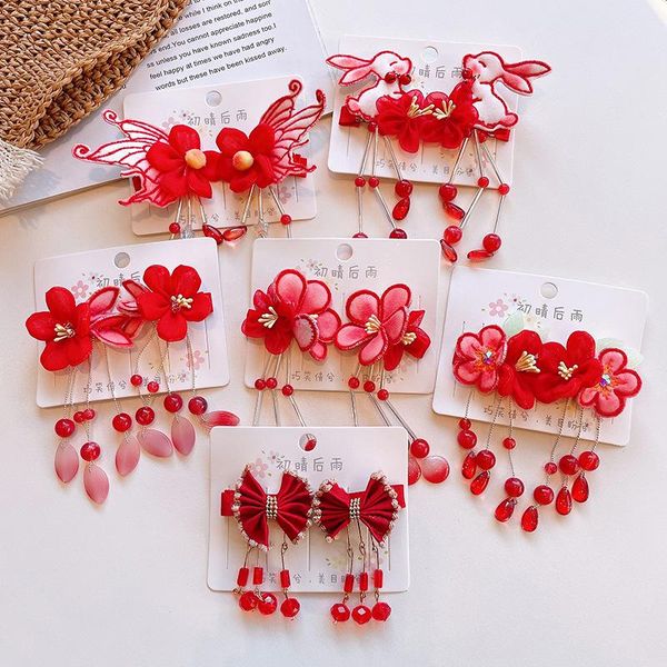 hair accessories 1pair red year hanfu butterfly hairpins women girl kid flower tassel hairclip pin clip barrettes hairgrip, Slivery;white
hair accessories 1pair red year hanfu butterfly hairpins women girl kid flower tassel hairclip pin clip barrettes hairgrip, Slivery;white