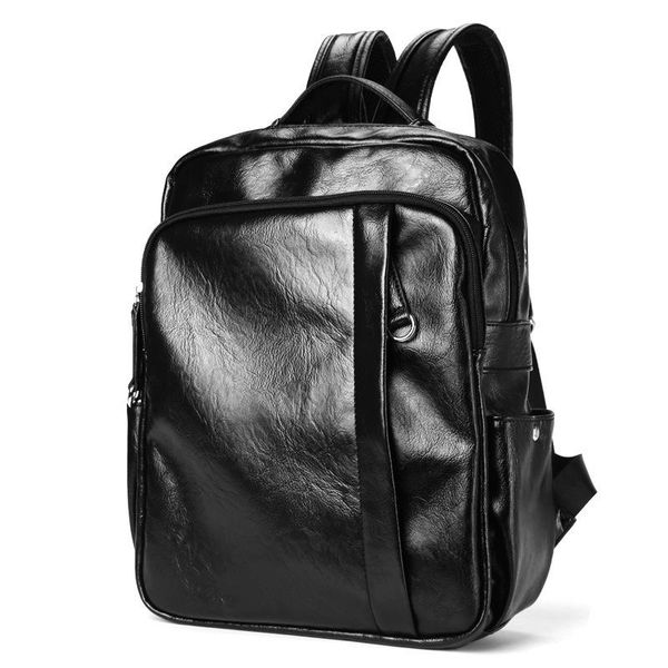 backpack vintage black men pu leather waterproof male with double belt mochila travel bag man lapboy school
backpack vintage black men pu leather waterproof male with double belt mochila travel bag man lapboy school