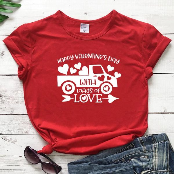 women's t-shirt happy valentine's day with loads of love gift girl women tshirts 100% cotton female o neck casual shirt short slee, White
women's t-shirt happy valentine's day with loads of love gift girl women tshirts 100% cotton female o neck casual shirt short slee, White