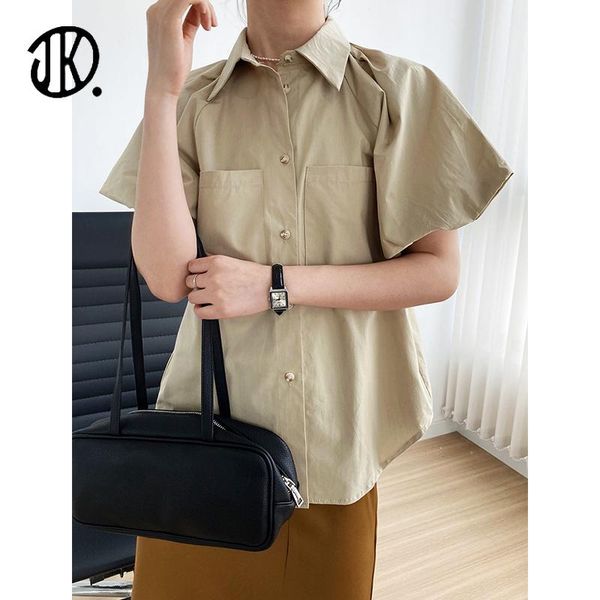 women's blouses & shirts leisure ladies solid summer spring vintage blouse 2021 casual short sleeve blusas lapel tunic female button sh, White
women's blouses & shirts leisure ladies solid summer spring vintage blouse 2021 casual short sleeve blusas lapel tunic female button sh, White