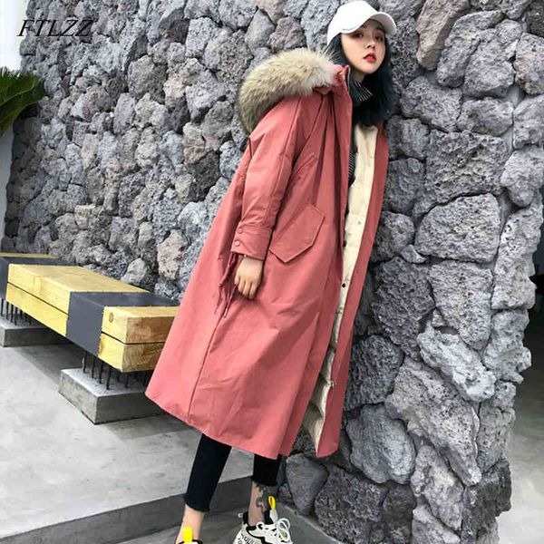 large real raccoon fur collar women winter down jacket coat hooded long overcoat female thicken parkas 210423, Black
large real raccoon fur collar women winter down jacket coat hooded long overcoat female thicken parkas 210423, Black