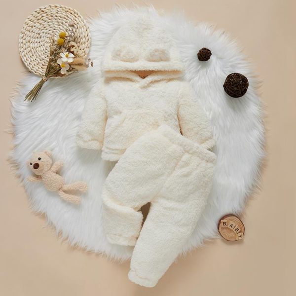 clothing sets winter 2pcs baby girls boys toddlers solid color plush hoodies sweaters elastic long pants outffits, White
clothing sets winter 2pcs baby girls boys toddlers solid color plush hoodies sweaters elastic long pants outffits, White