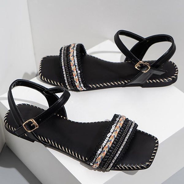 women folk-custom platform knit sandals female buckle summer fashion shoes ladies casual square toe footwear plus size, Black
women folk-custom platform knit sandals female buckle summer fashion shoes ladies casual square toe footwear plus size, Black