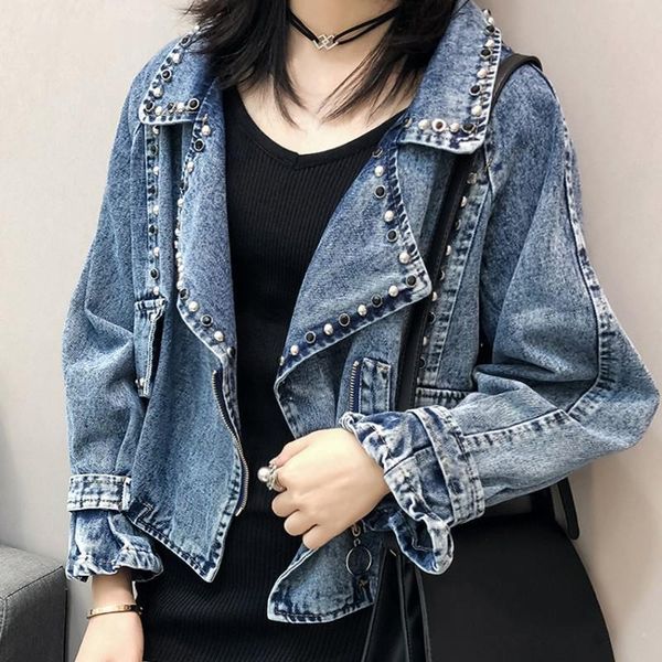 women's jackets zoulv pockets streetwear loose oversize female spring autumn short balck denim jacket women handmade rivet beaded coat, Black;brown
women's jackets zoulv pockets streetwear loose oversize female spring autumn short balck denim jacket women handmade rivet beaded coat, Black;brown
