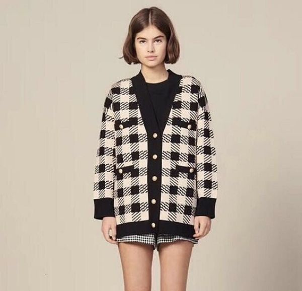 women's knits & tees spring, autumn and winter fashion scottish temperament retro chess loose cardigan coat h0y1, White
women's knits & tees spring, autumn and winter fashion scottish temperament retro chess loose cardigan coat h0y1, White