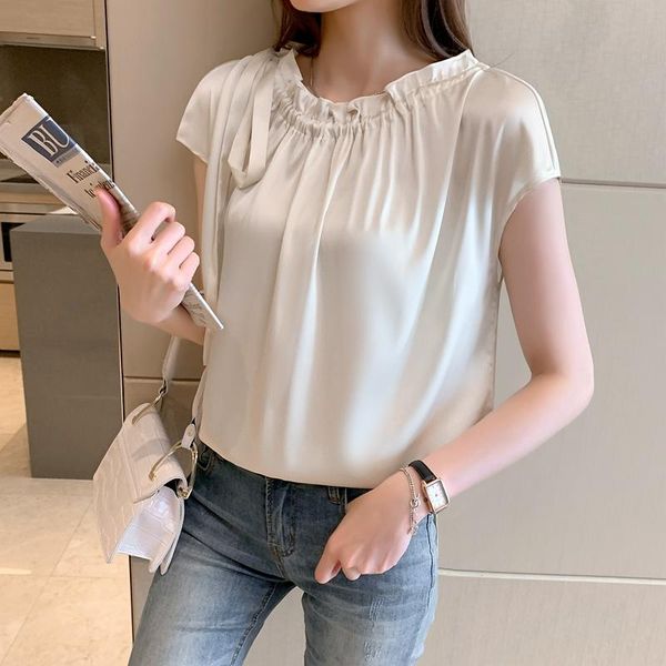 women's blouses & shirts 2021 satin shirt female design sense niche style light mature chiffon summer short-sleeved blouse, White
women's blouses & shirts 2021 satin shirt female design sense niche style light mature chiffon summer short-sleeved blouse, White