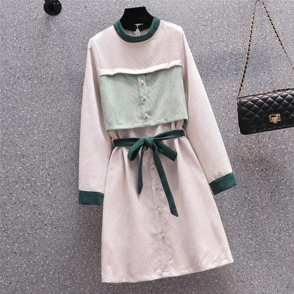 casual dresses plus size women corduroy dress elegant midi long with belt sleeve winter vestidos party autumn a-line big, Black;gray
casual dresses plus size women corduroy dress elegant midi long with belt sleeve winter vestidos party autumn a-line big, Black;gray