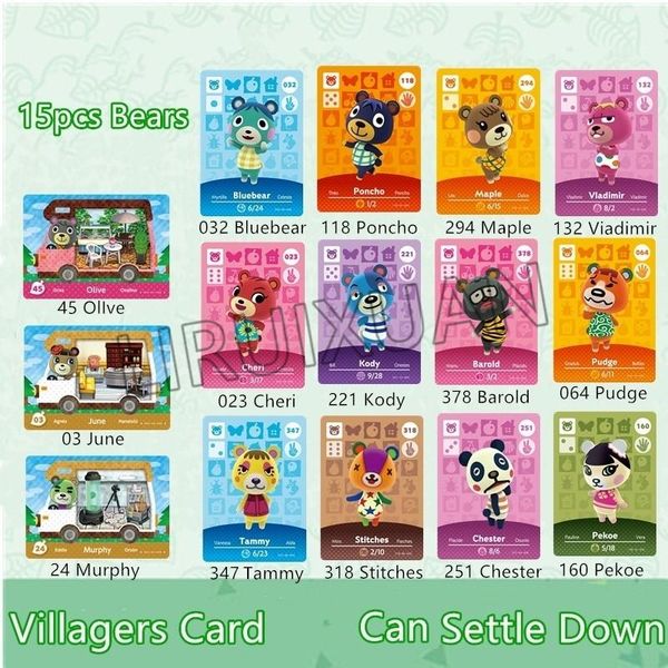 15pcs bears animal croxxing villagers horizons nfc game cards stitches cheri maple june ns switch wiiu access control card
15pcs bears animal croxxing villagers horizons nfc game cards stitches cheri maple june ns switch wiiu access control card