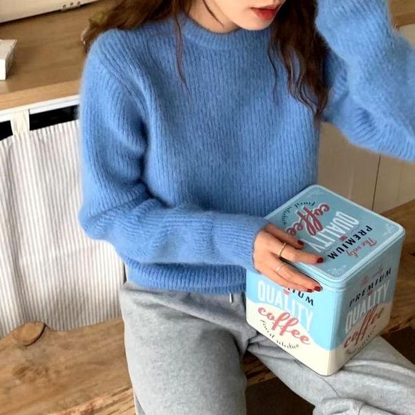 women's sweaters namou drane basic round neck long-sleeved pullover sweater early autumn 2021 lazy women loose trend, White;black
women's sweaters namou drane basic round neck long-sleeved pullover sweater early autumn 2021 lazy women loose trend, White;black
