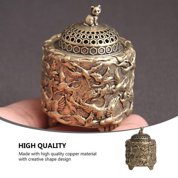 1pc retro brass incense burner censer craft deskcopper decor for gift fragrance lamps
1pc retro brass incense burner censer craft deskcopper decor for gift fragrance lamps