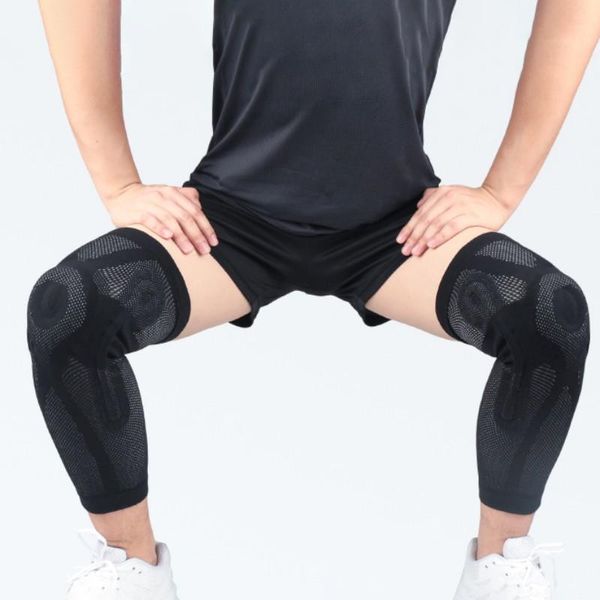 long knee pad sleeve anti-slip breathable knitted leg support protector cycling fitness sportswear accessories elbow & pads, Black;gray
long knee pad sleeve anti-slip breathable knitted leg support protector cycling fitness sportswear accessories elbow & pads, Black;gray