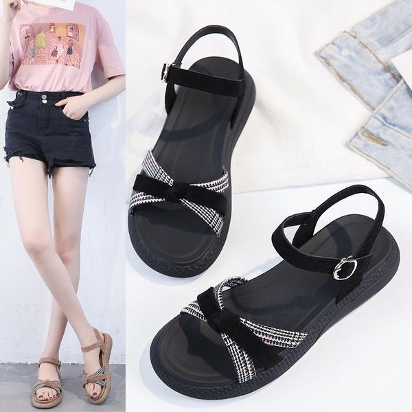 sandals 2021 summer wild bow women comfortable soft sole casual flat shoes beach, Black
sandals 2021 summer wild bow women comfortable soft sole casual flat shoes beach, Black