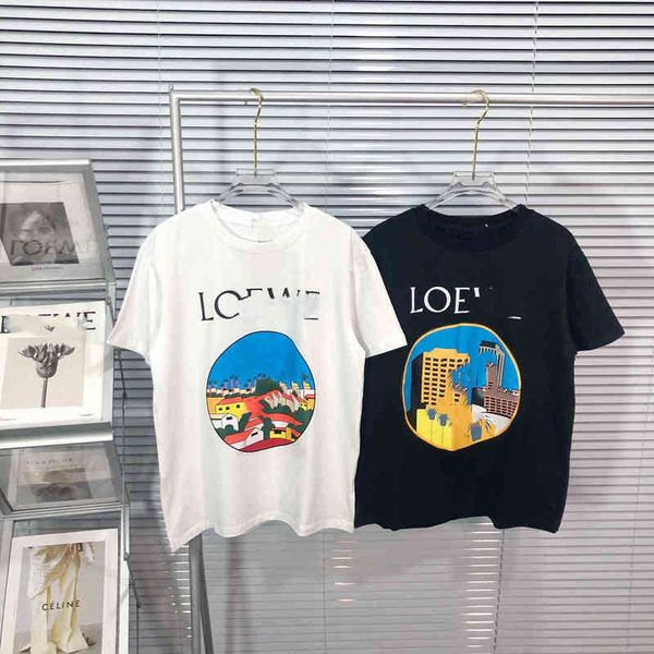 2022 factory wholesale new loe letter printed village short sleeve t-shirt for female summer couple round neck loose fitting pullover fashio, White
2022 factory wholesale new loe letter printed village short sleeve t-shirt for female summer couple round neck loose fitting pullover fashio, White