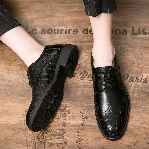 genuine leather business formal men shoes lace up handmade dress classic brouge big size 38-47 skor, Black
genuine leather business formal men shoes lace up handmade dress classic brouge big size 38-47 skor, Black